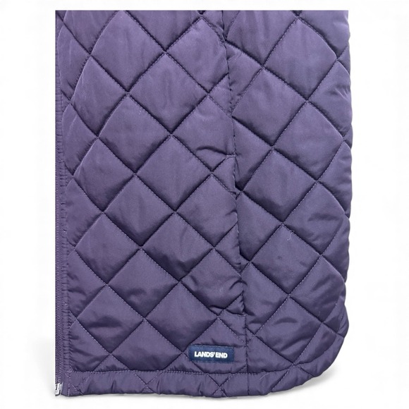 Lands' End Navy Quilted Vest - Picture 2 of 8